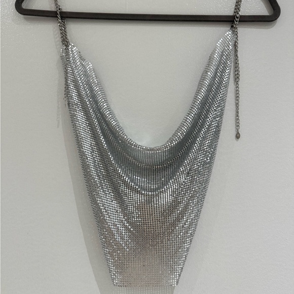 8 Other Reasons Kenny Silver Sequin Top size OS - Picture 4 of 8